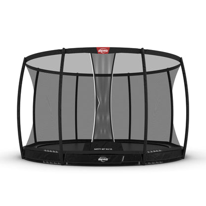 BERG Champion InGround 430 Bodentrampolin XL Sicherheitsnetz Deluxe schwarz