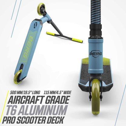 BERG Kick Scooter Proxus X1 Blue/Lime - Stunt Scooter