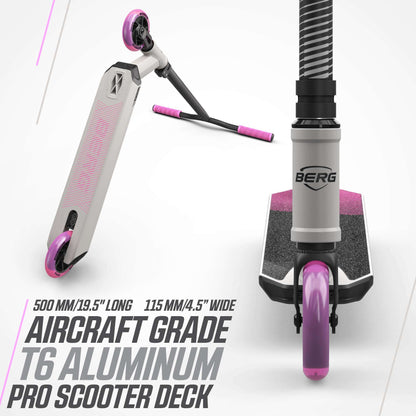 BERG kick scooter Proxus X1 grey/pink stunt scooter