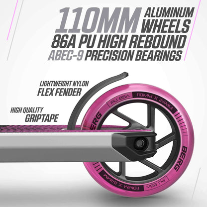 BERG kick scooter Proxus X1 grey/pink stunt scooter
