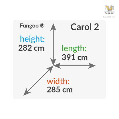 Spielturm Carol 2 grau mit Rutsche, Schaukel und Kletterwand