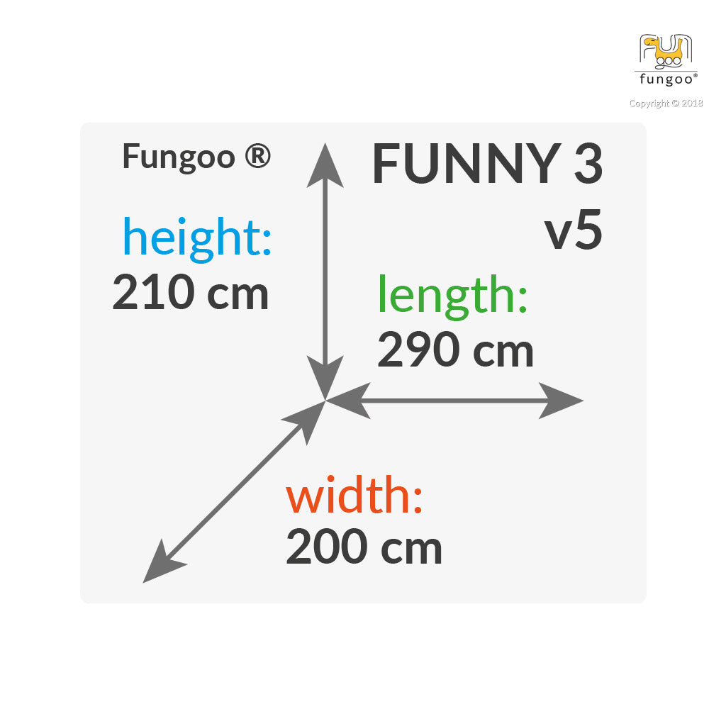 Spielturm Funny 3 aus Holz mit Rutsche, Schaukel und Kletterwand