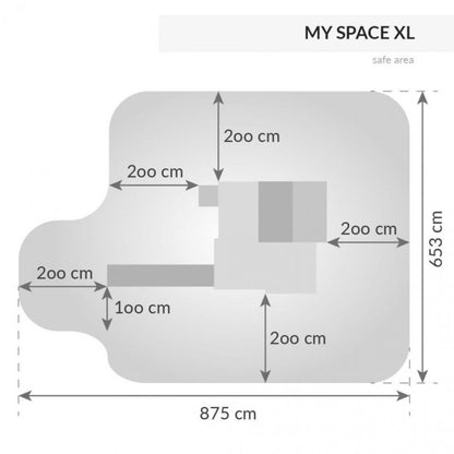 Spielhaus XL My Space mit Rutsche, Holzleiter, Holzhaus und Anbau