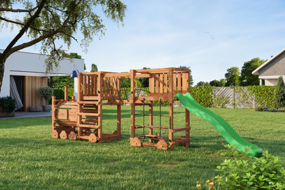 Fungoo Spielturm Loco Express Lokomotive mit Rutsche Outdoor