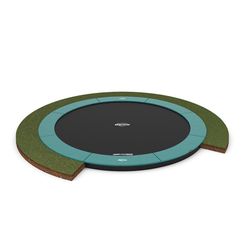 BERG Champion FlatGround 330 Bodentrampolin rund grün