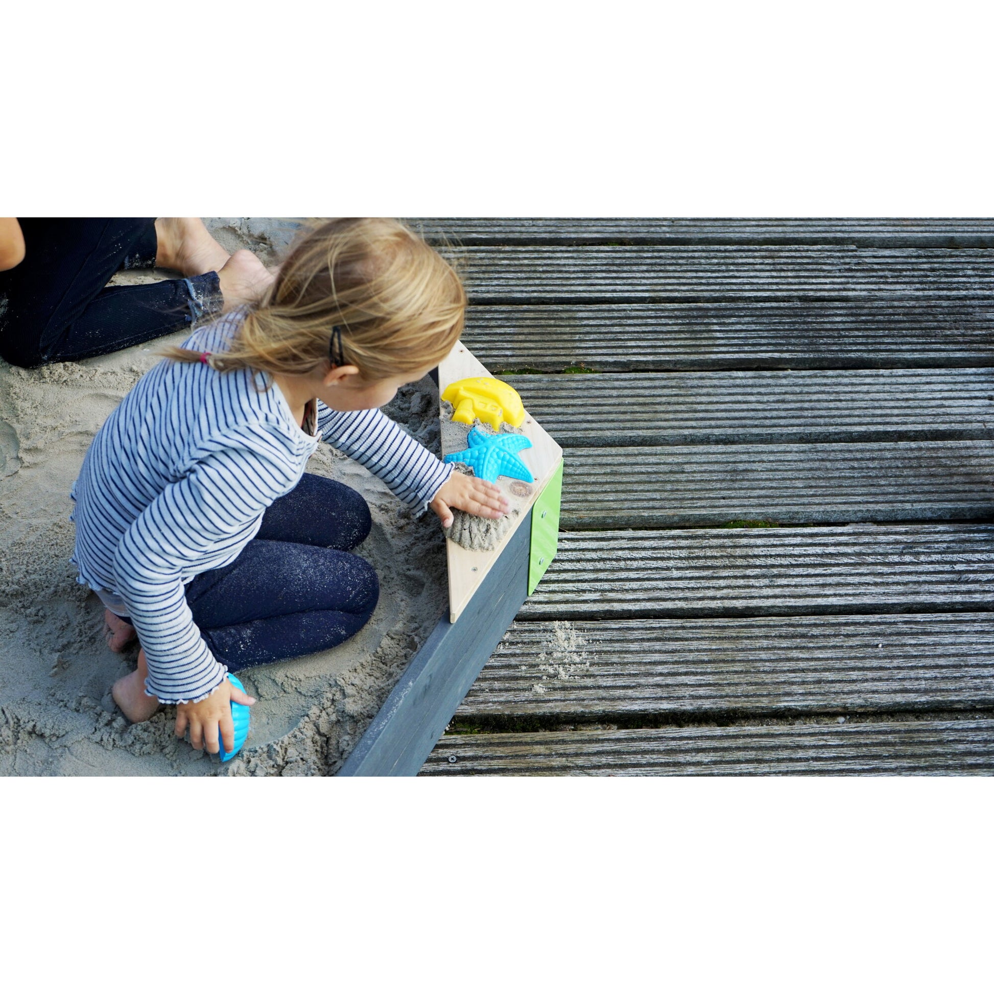 EXIT Aksent Holzsandkasten sechseckig Kinder