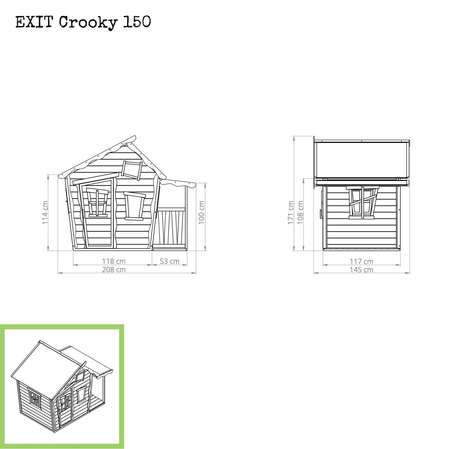 EXIT Crooky 150 Holzspielhaus Anleitung