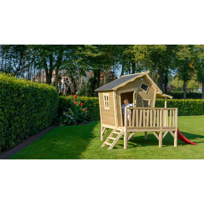 EXIT Crooky 350 Holzspielhaus graubeige Outdoor