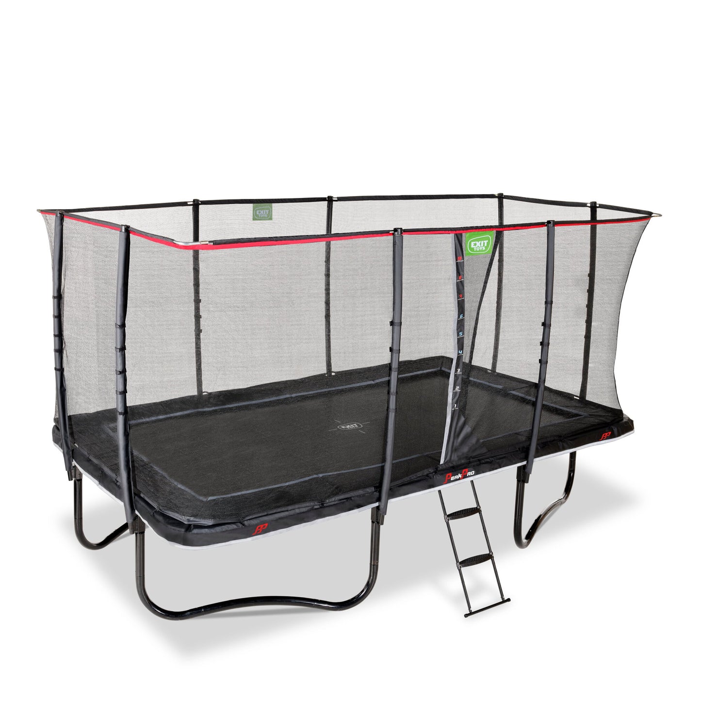 EXIT Trampolin rechteckig auf Füßen PeakPro 244x427 cm schwarz