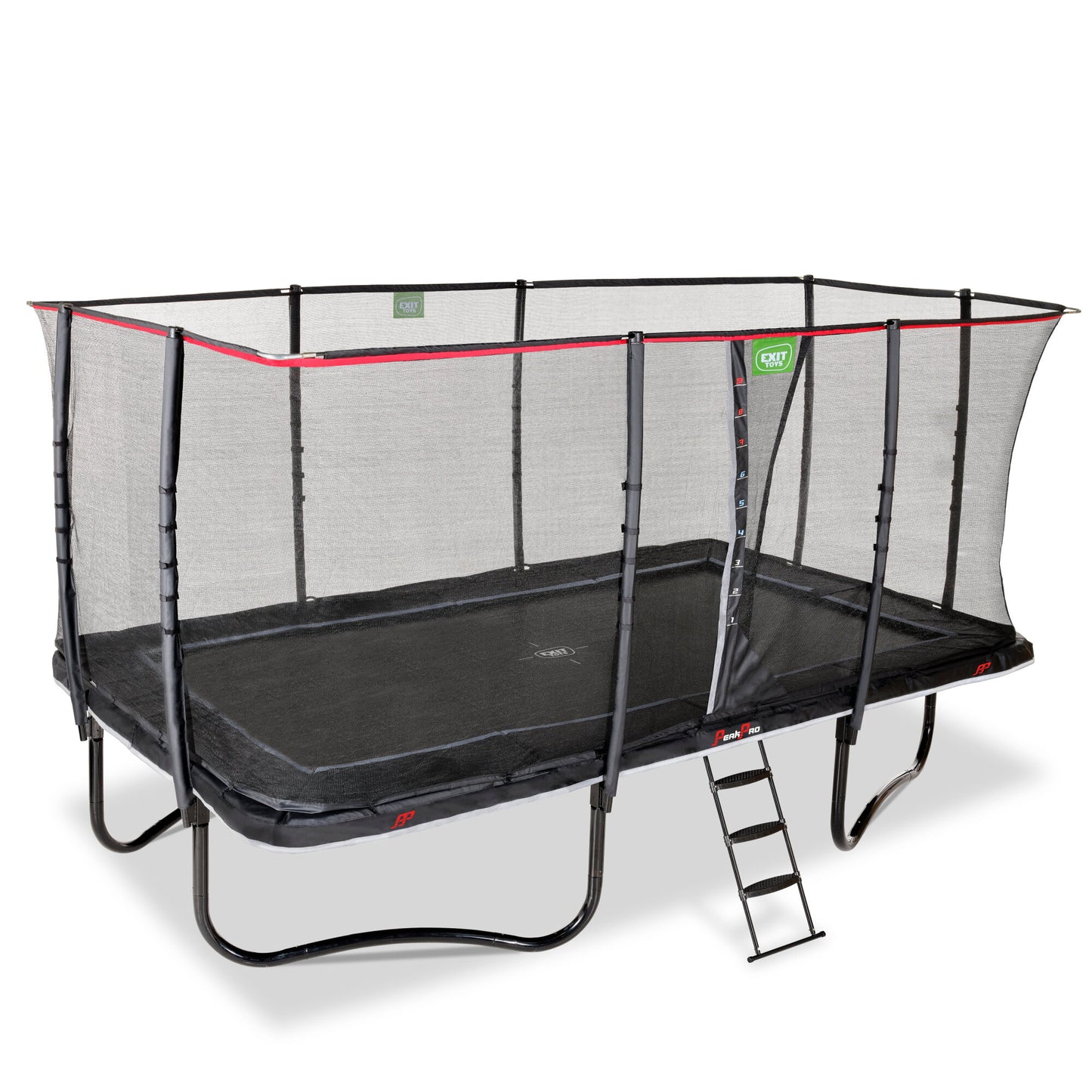 EXIT Trampolin rechteckig auf Füßen PeakPro 305x519 cm schwarz