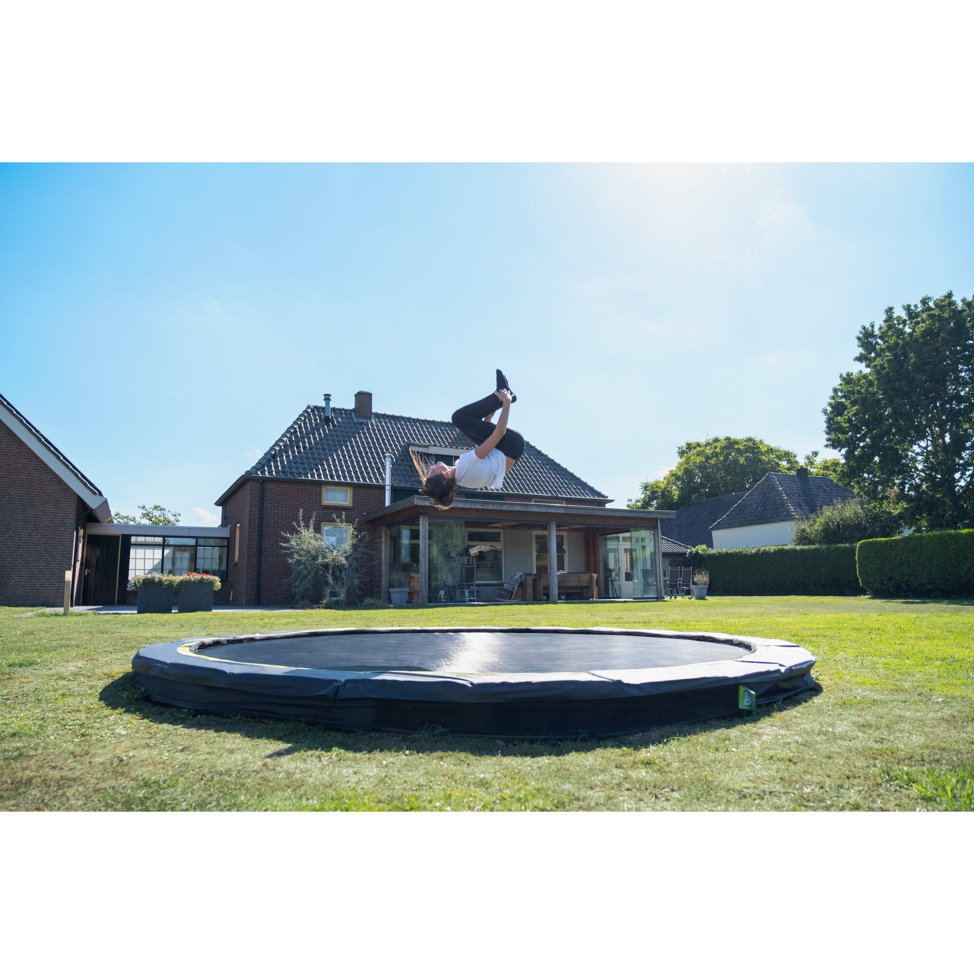 EXIT Bodentrampolin rund Silhouette sports schwarz