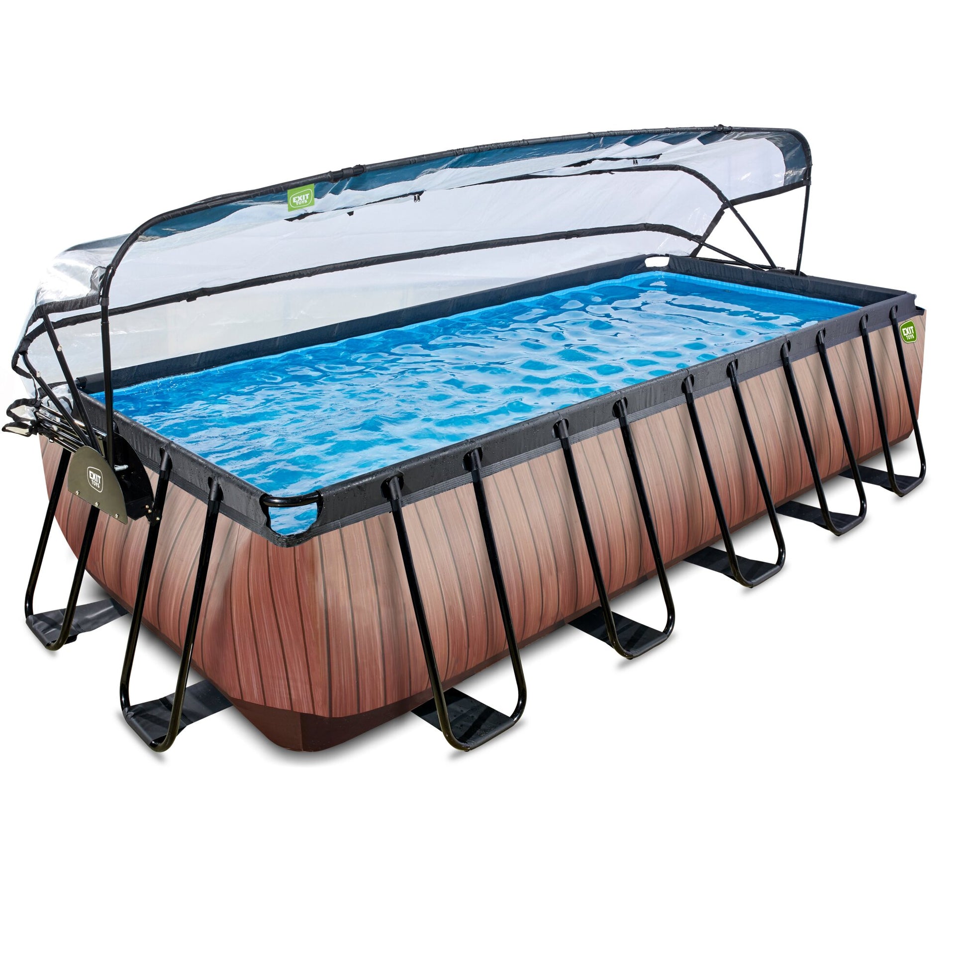 EXIT Wood Pool 540x250x122cm mit Abdeckung - braun