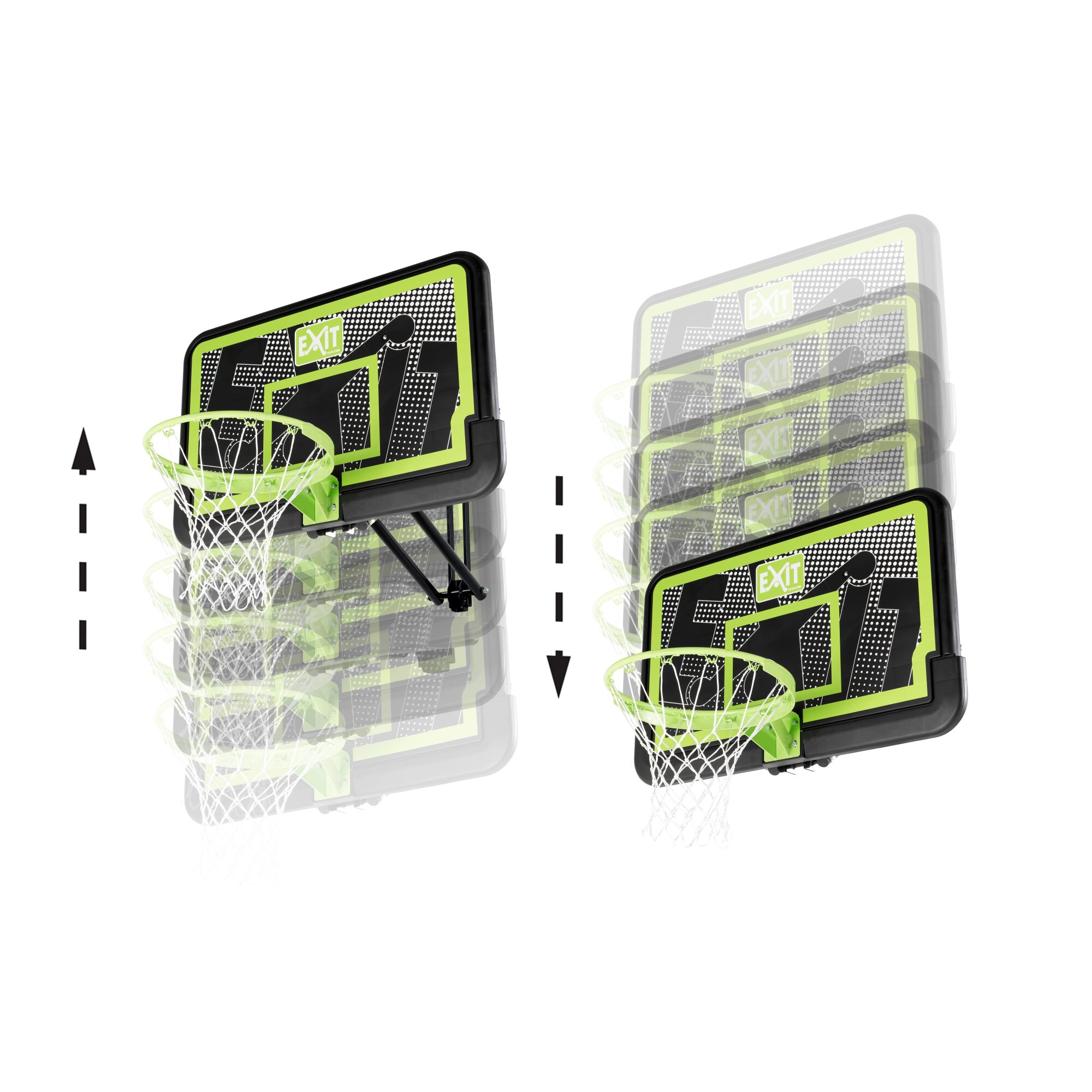 EXIT Galaxy Basketballkorb Wandmontage Black Edition 5 Stufen