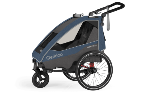 Qeridoo Sportrex 1 Fahrradanhänger Einsitzer - Jeans Blue 2023