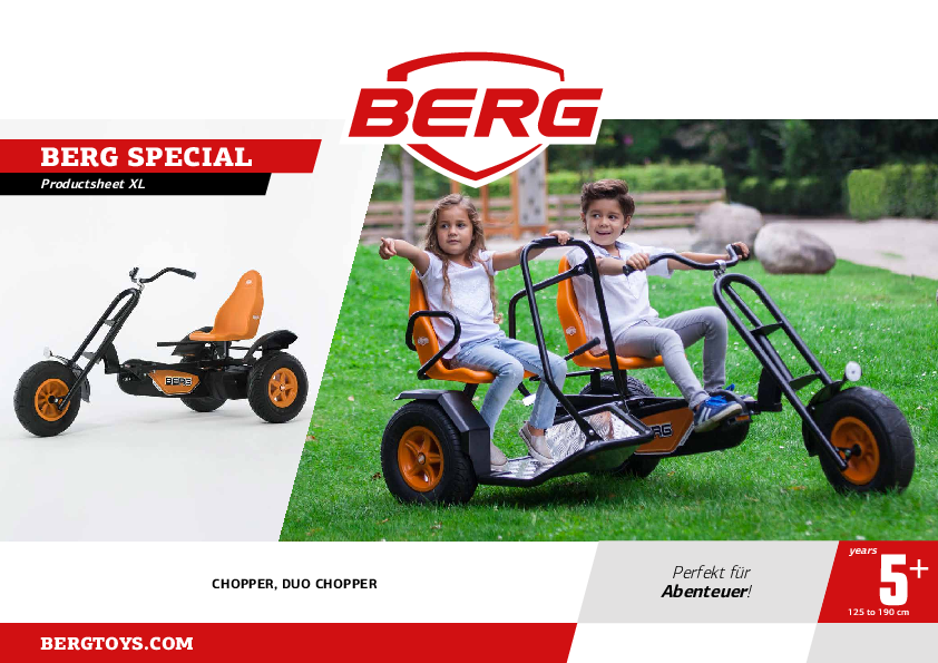 BERG Gokart Duo Chopper orange Info