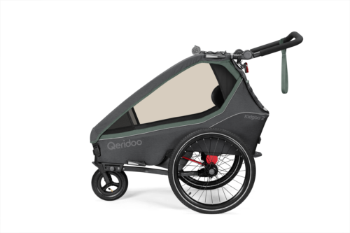 Qeridoo Kidgoo 2 Fahrradanhänger Zweisitzer - Ivy Green 2023
