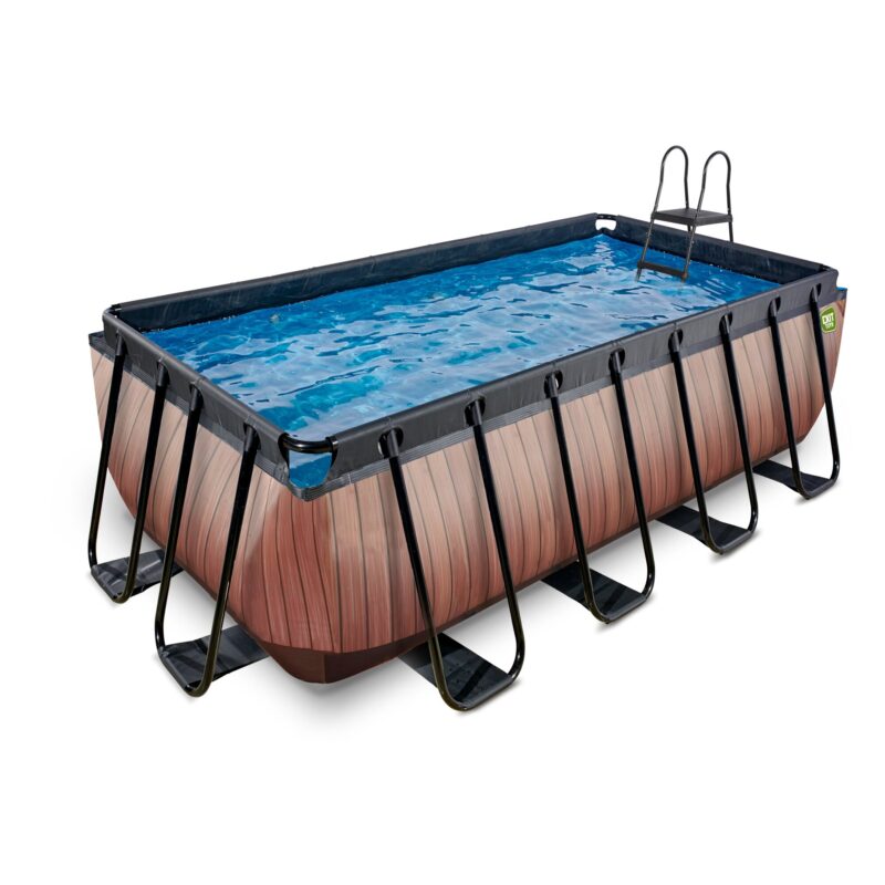 EXIT Wood Pool rechteckig 400x200x122cm - braun
