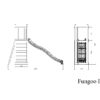 Fungoo Spielturm Funny 3 Einzelturm mit Rutsche und Kletterwand