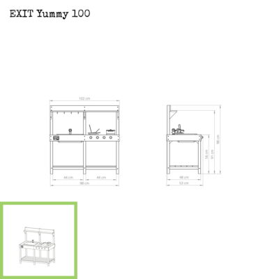 EXIT Yummy 100 Gartenküche für Kinder Maße